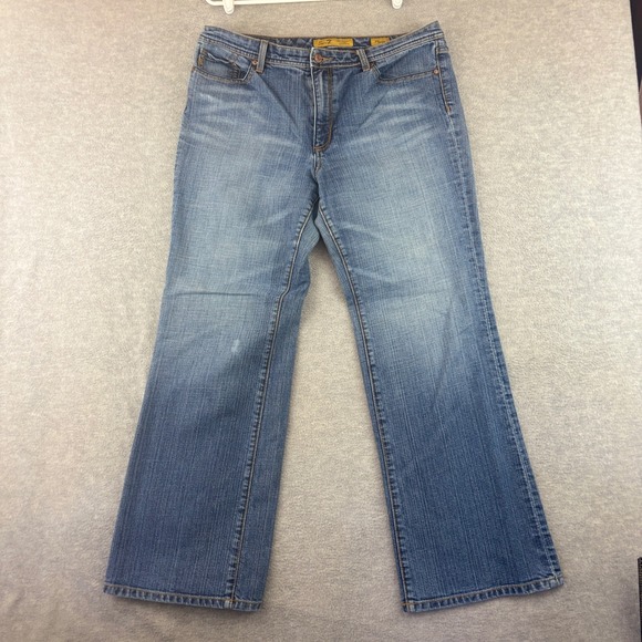Seven7 Denim - Seven7 Flare Jeans‎ Women Size 16 Blue Premium Denim Stretch Mid Rise